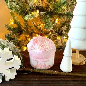 A Pink Christmas Peppermint Scented Slime